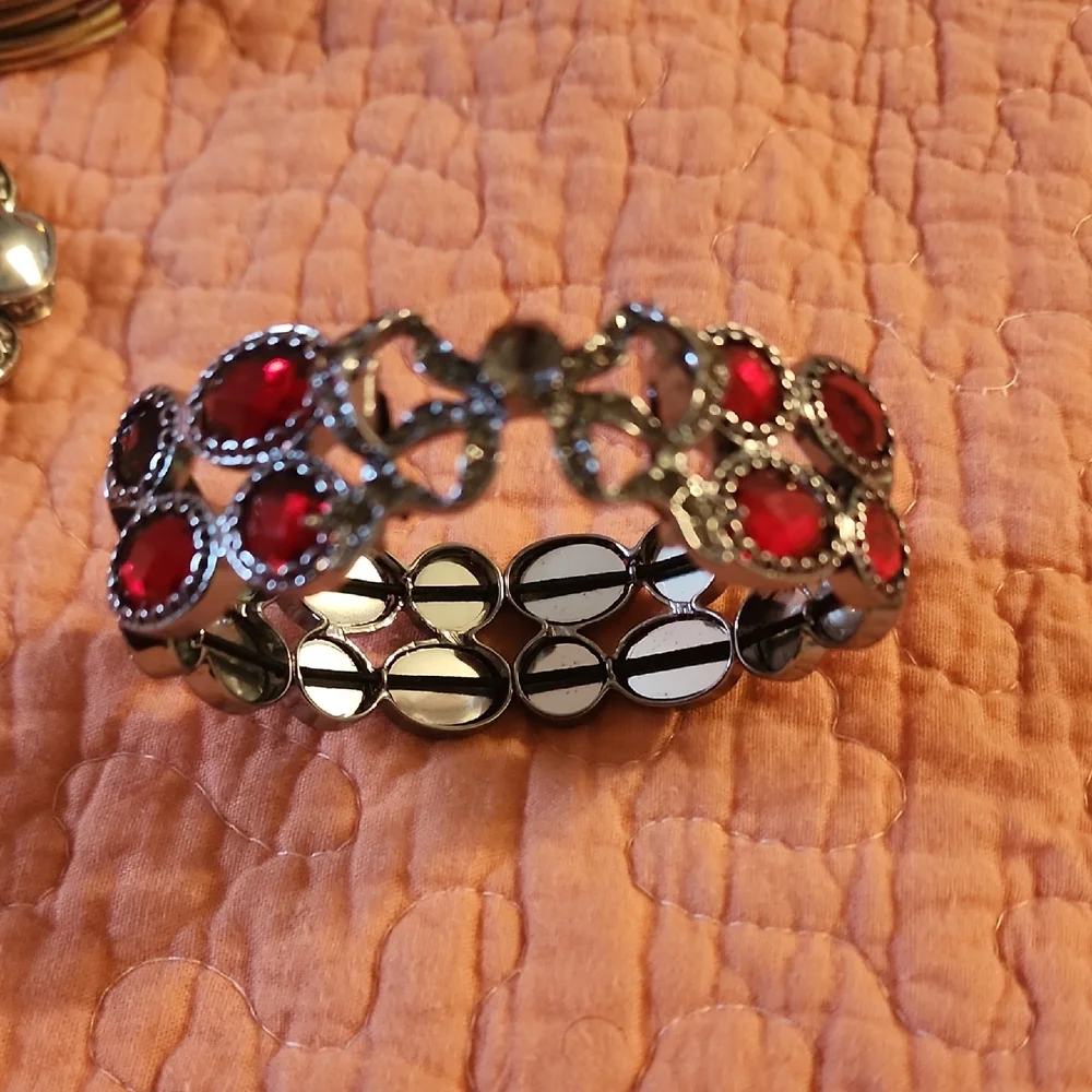 Brighton Mixed Bracelet Set in Turquoise, Red, Black & Silver - Picture 2 of 5